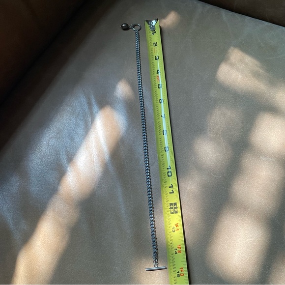 Blue freshwater pearl silver curb chain toggle clasp necklace choker stainless - Picture 7 of 8